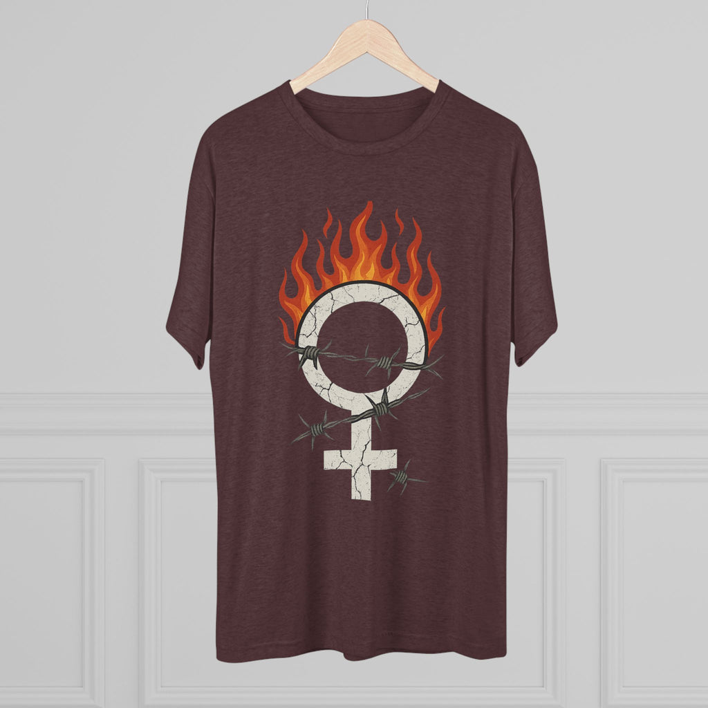 Unleashed Power Women’s Empowerment Graphic Tee – Grunge UNISEX Rebel Aesthetic Bold Feminist Flame Crew Tee, Unisex Shirt, Gender Equality Apparel, Women's Empowerment Gift, Statement T-Shirt, Activism Fashion