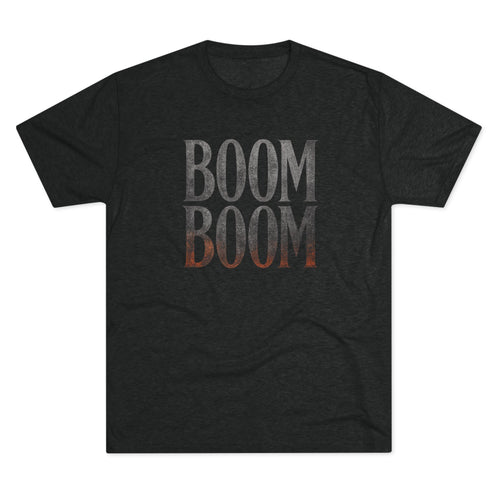 Boom Boom Unisex Tri-Blend Crew Tee with 'BOOM BOOM' Design - Casual Wear, Music Lovers, Unique Gift, Street Style, Fashion Tee