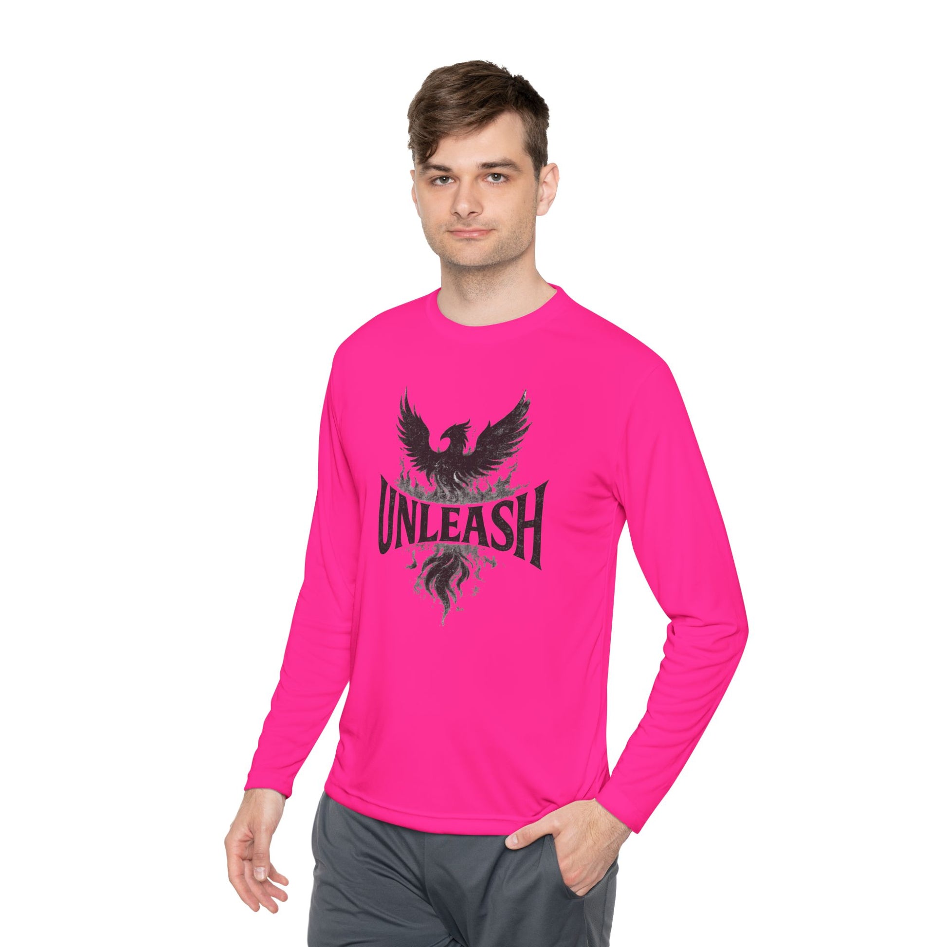 Unleash Your Spirit Long Sleeve Tee, Motivational T-Shirt, Gift for Fitness Lovers, Cool Relaxed Top, Unisex Casual Wear
