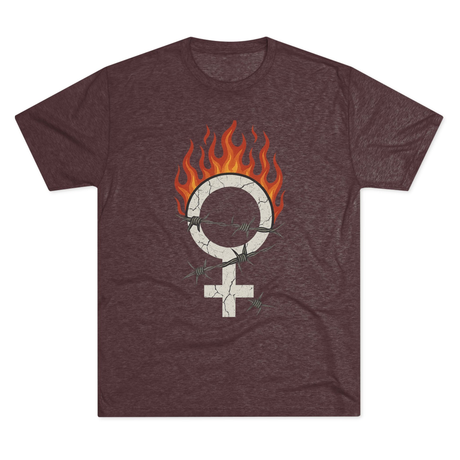 Unleashed Power Women’s Empowerment Graphic Tee – Grunge UNISEX Rebel Aesthetic Bold Feminist Flame Crew Tee, Unisex Shirt, Gender Equality Apparel, Women's Empowerment Gift, Statement T-Shirt, Activism Fashion