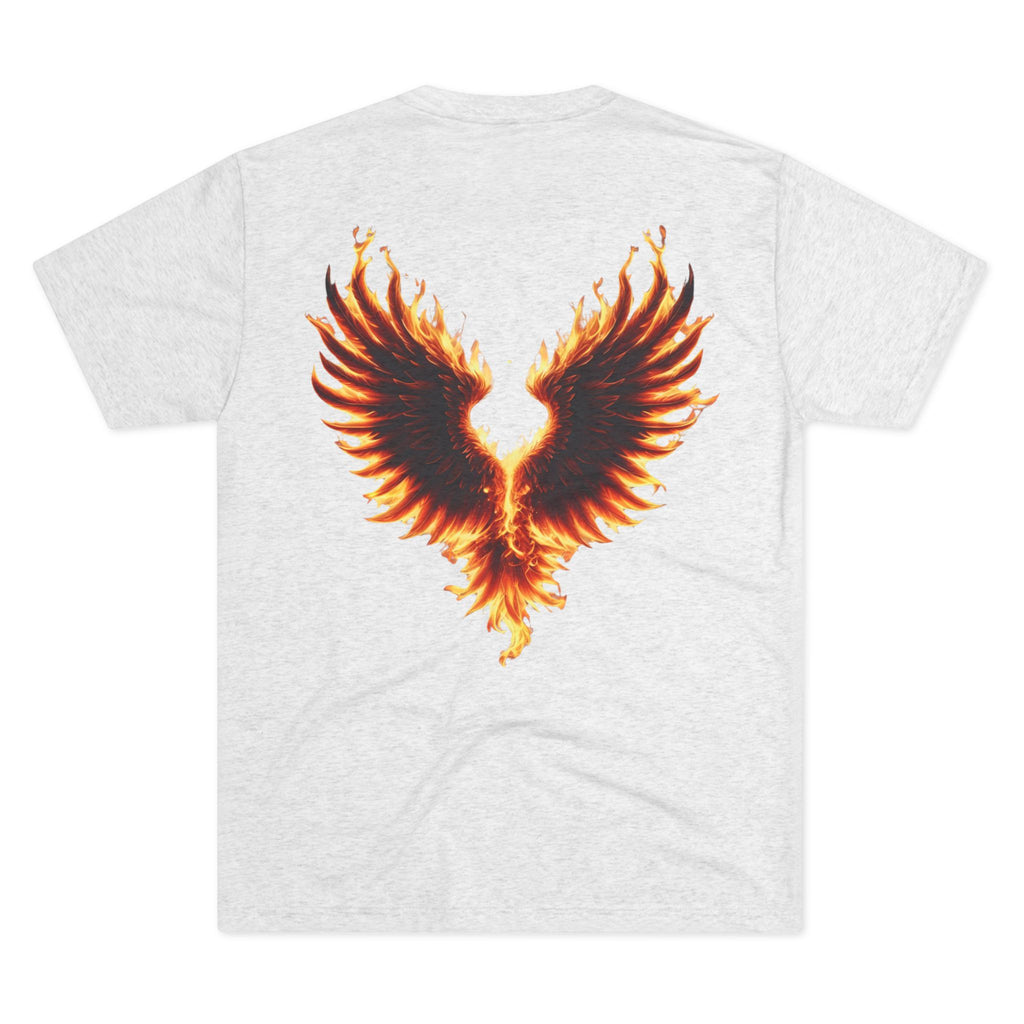 Handle with Care Flammable Phoenix Tee - Unisex Tri-Blend Crew Shirt, Fire Symbol T-Shirt, Graphic Tee, Casual Wear, Unique Gift for Fire Lovers