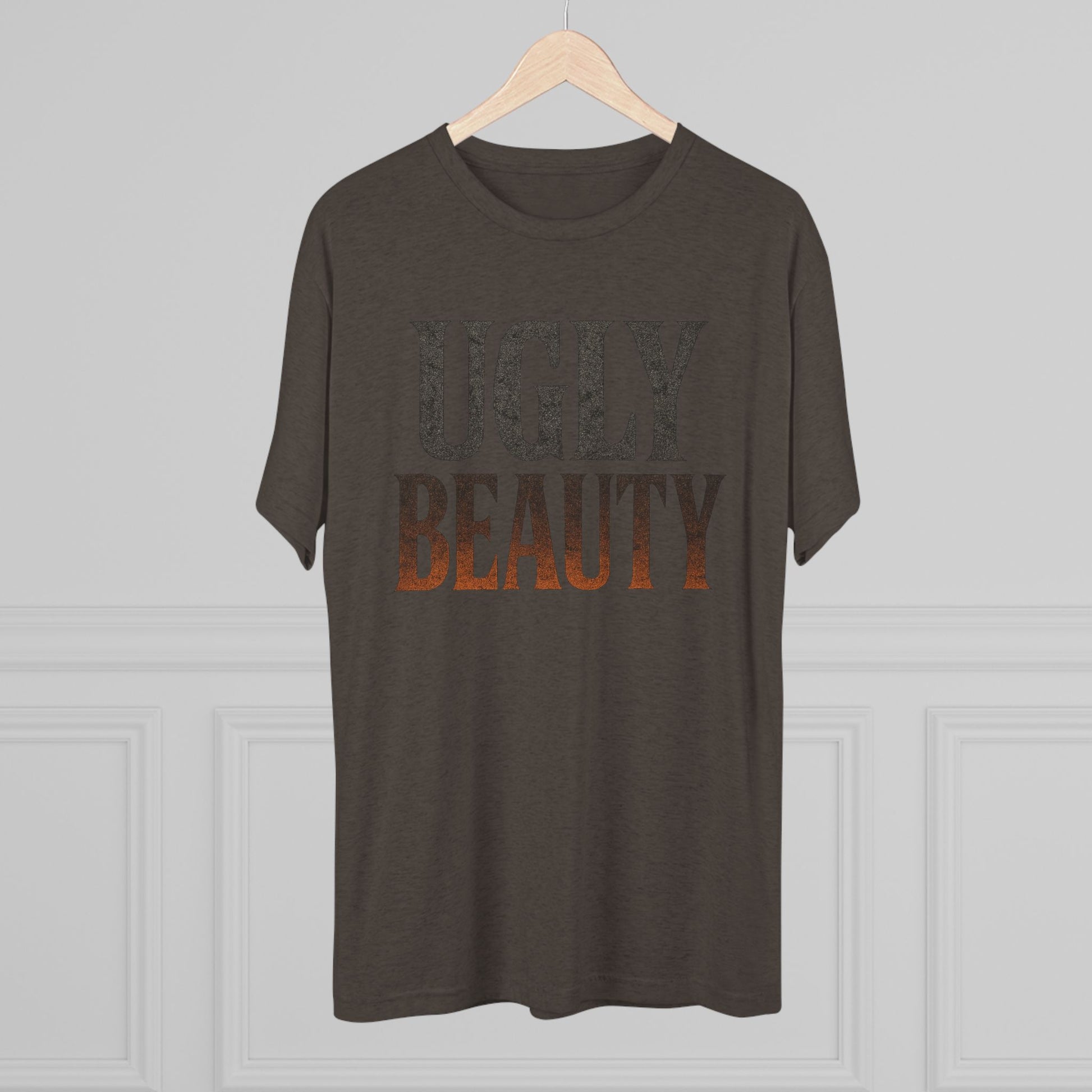 Ugly Beauty Unisex Tri-Blend Crew Tee - "Ugly Beauty" T-Shirt, Casual Wear, Gift for Friends, Statement Clothing, Everyday Fashion, Trendy Apparel