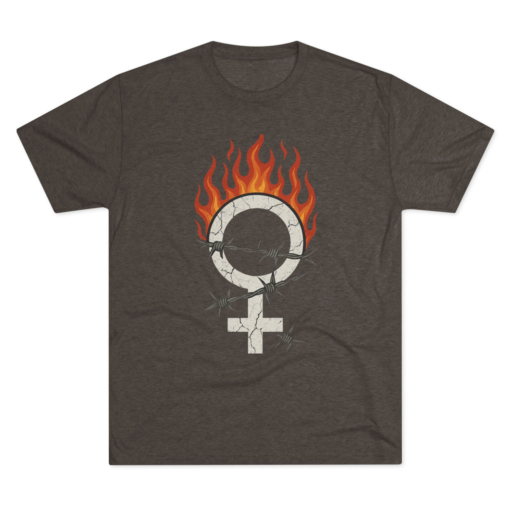 Unleashed Power Women’s Empowerment Graphic Tee – Grunge UNISEX Rebel Aesthetic Bold Feminist Flame Crew Tee, Unisex Shirt, Gender Equality Apparel, Women's Empowerment Gift, Statement T-Shirt, Activism Fashion