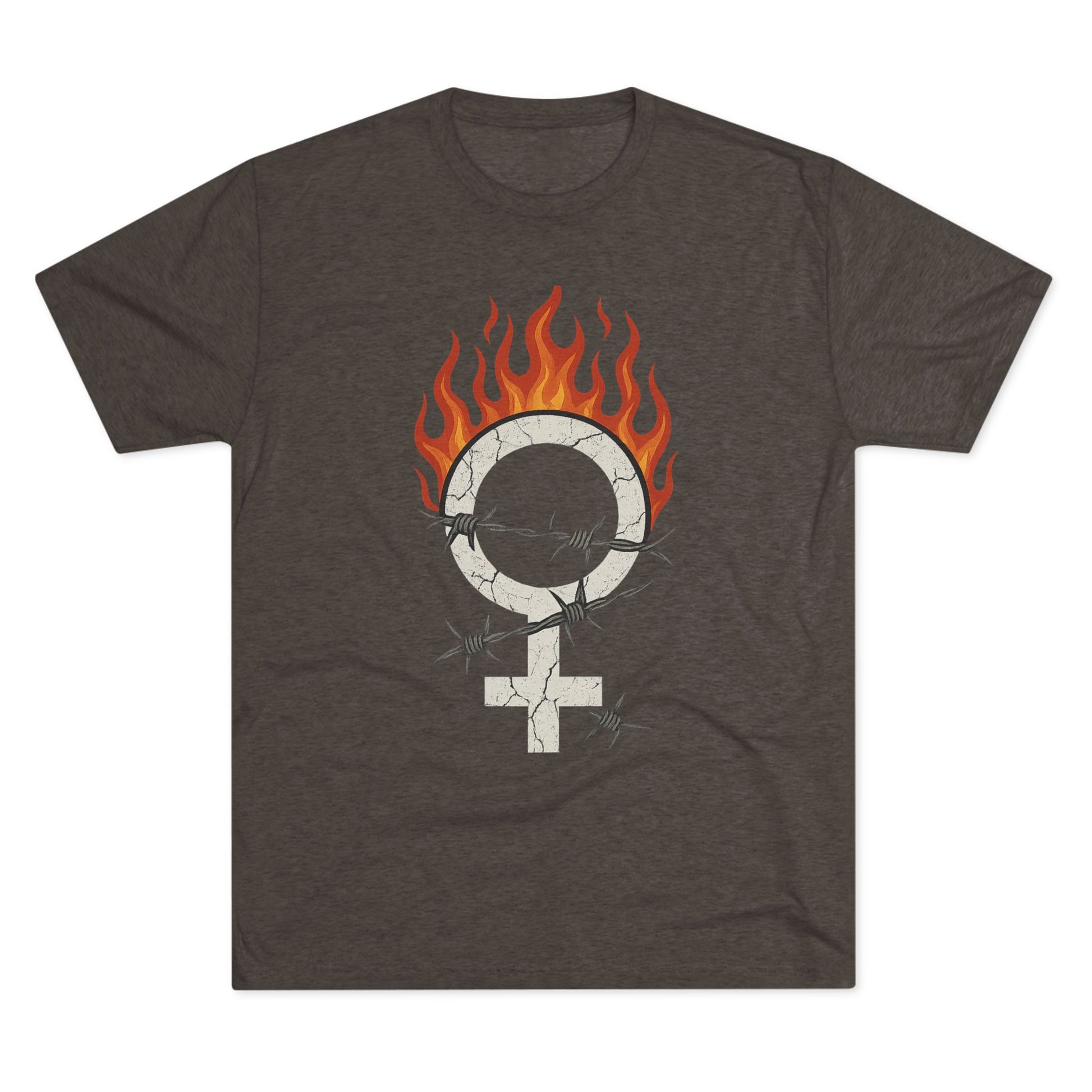 Unleashed Power Women’s Empowerment Graphic Tee – Grunge UNISEX Rebel Aesthetic Bold Feminist Flame Crew Tee, Unisex Shirt, Gender Equality Apparel, Women's Empowerment Gift, Statement T-Shirt, Activism Fashion