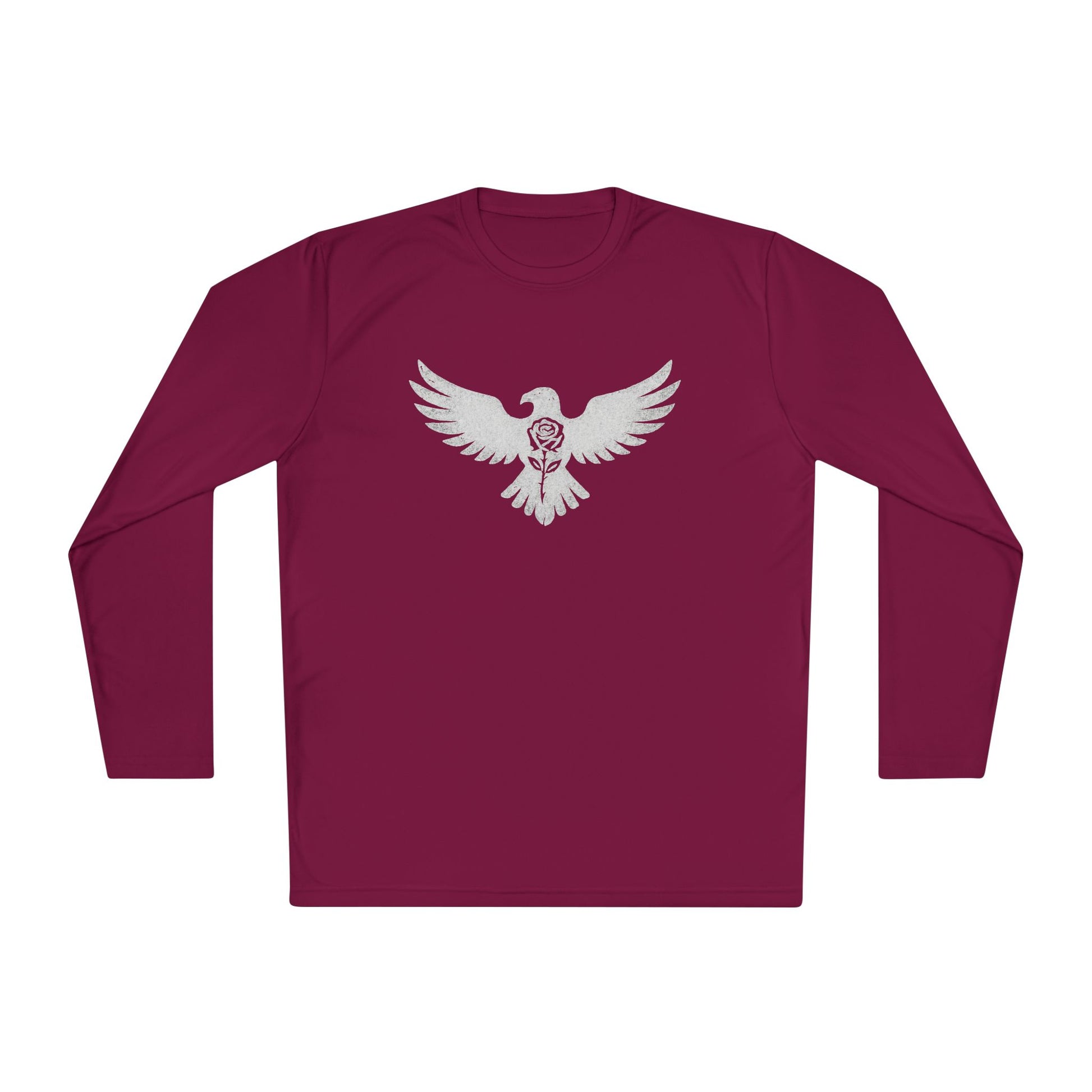 Break Free Empire Phoenix Rose Lightweight Long Sleeve Tee with Eagle Design | Perfect for Nature Lovers, Gifts, Casual Wear, Hiking, and Outdoor Activities