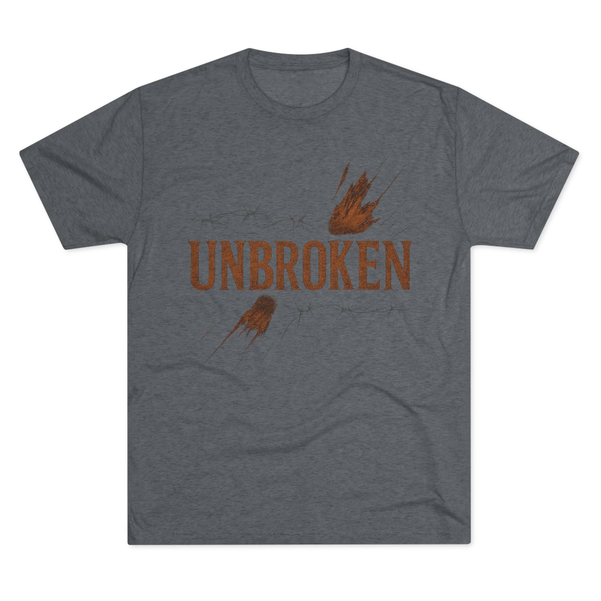 Unbroken Unisex Tri-Blend Crew Tee - 'Unbroken' Inspirational Tee, Motivational Shirt for Fitness Lovers, Casual Wear, Gift for Encouragement