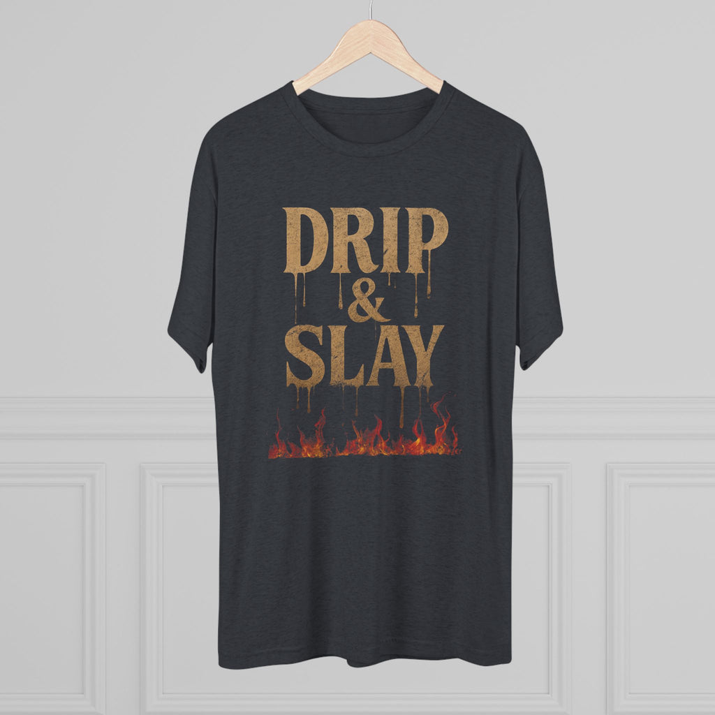 Drip & Slay Fire Unisex Tshirt Crew Printed Tee Shirt - Trendy Style, Graphic Tee, Fashion Statement, Casual Wear, Gift for Her