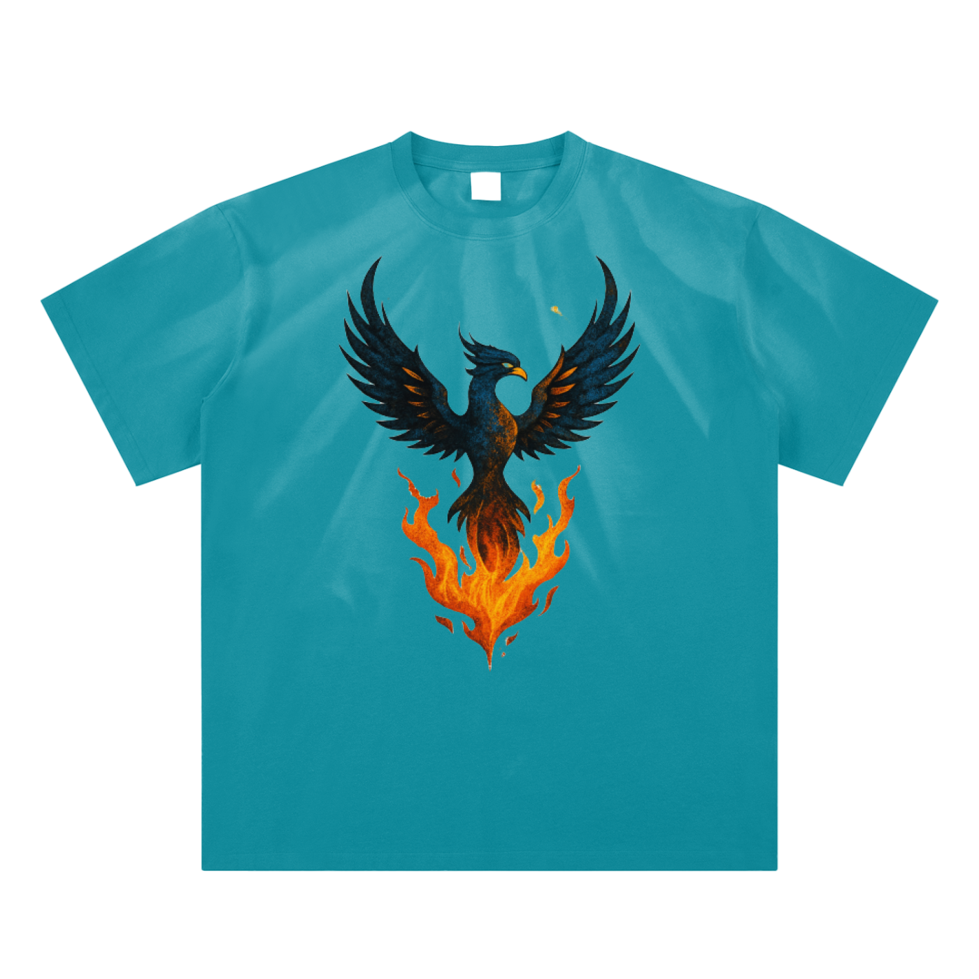 She Rises in Fire Hand-Scrunched Sunfade T-Shirt