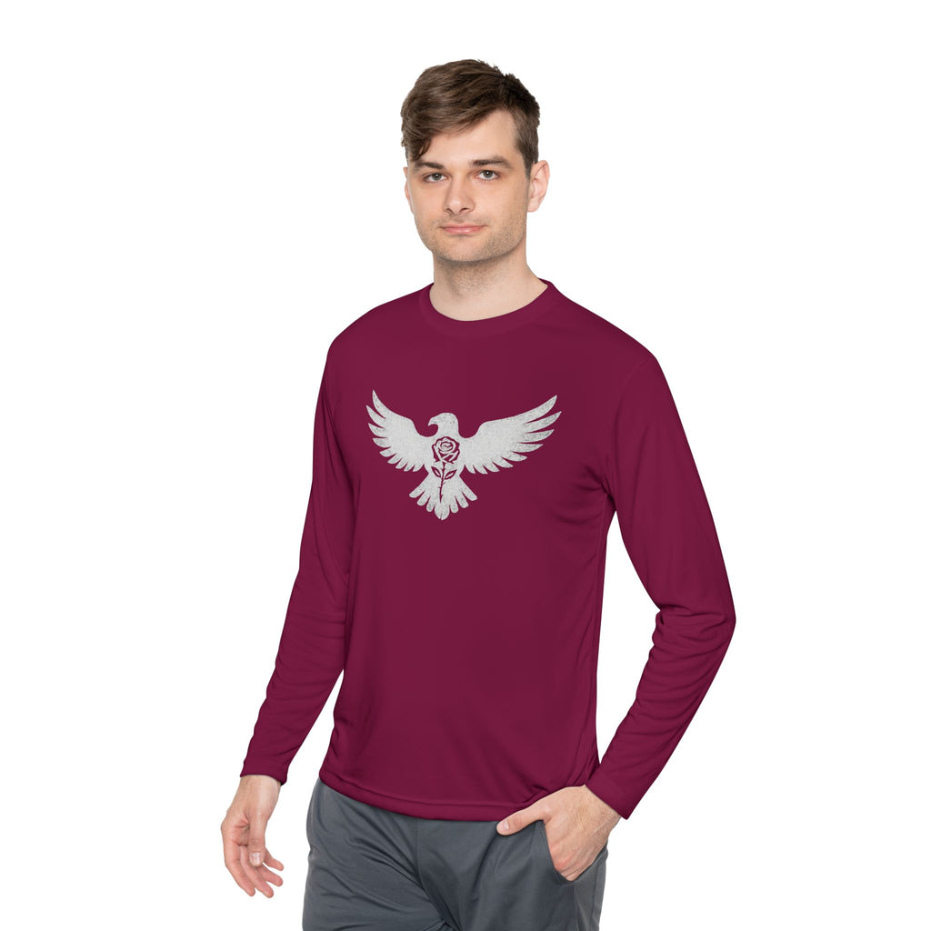 Break Free Empire Phoenix Rose Lightweight Long Sleeve Tee with Eagle Design | Perfect for Nature Lovers, Gifts, Casual Wear, Hiking, and Outdoor Activities