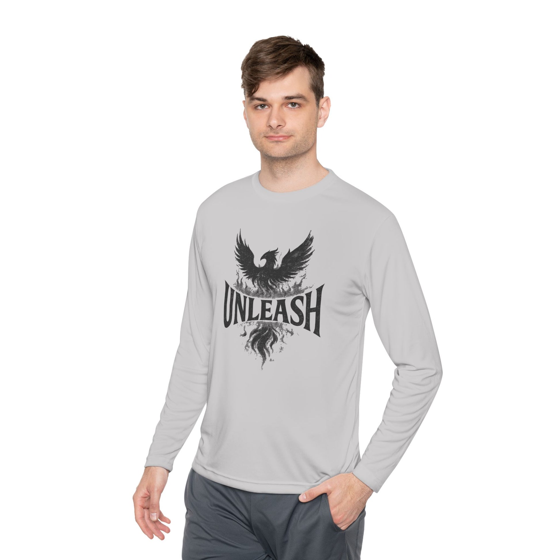 Unleash Your Spirit Long Sleeve Tee, Motivational T-Shirt, Gift for Fitness Lovers, Cool Relaxed Top, Unisex Casual Wear