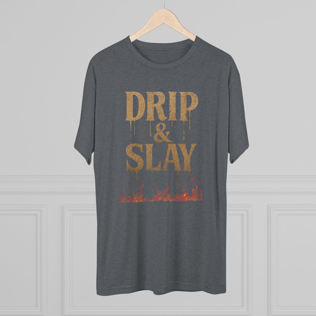 Drip & Slay Fire Unisex Tshirt Crew Printed Tee Shirt - Trendy Style, Graphic Tee, Fashion Statement, Casual Wear, Gift for Her
