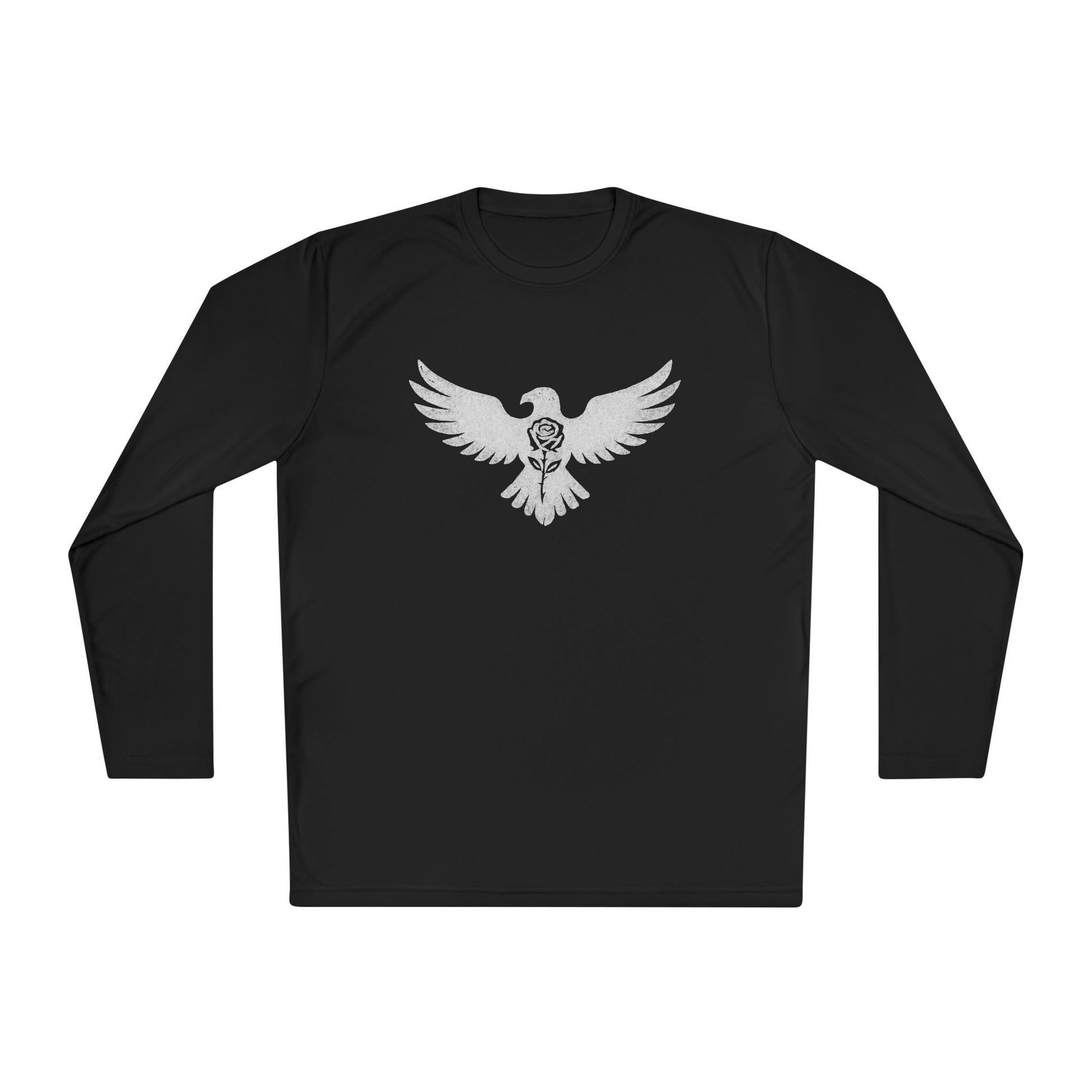 Break Free Empire Phoenix Rose Lightweight Long Sleeve Tee with Eagle Design | Perfect for Nature Lovers, Gifts, Casual Wear, Hiking, and Outdoor Activities