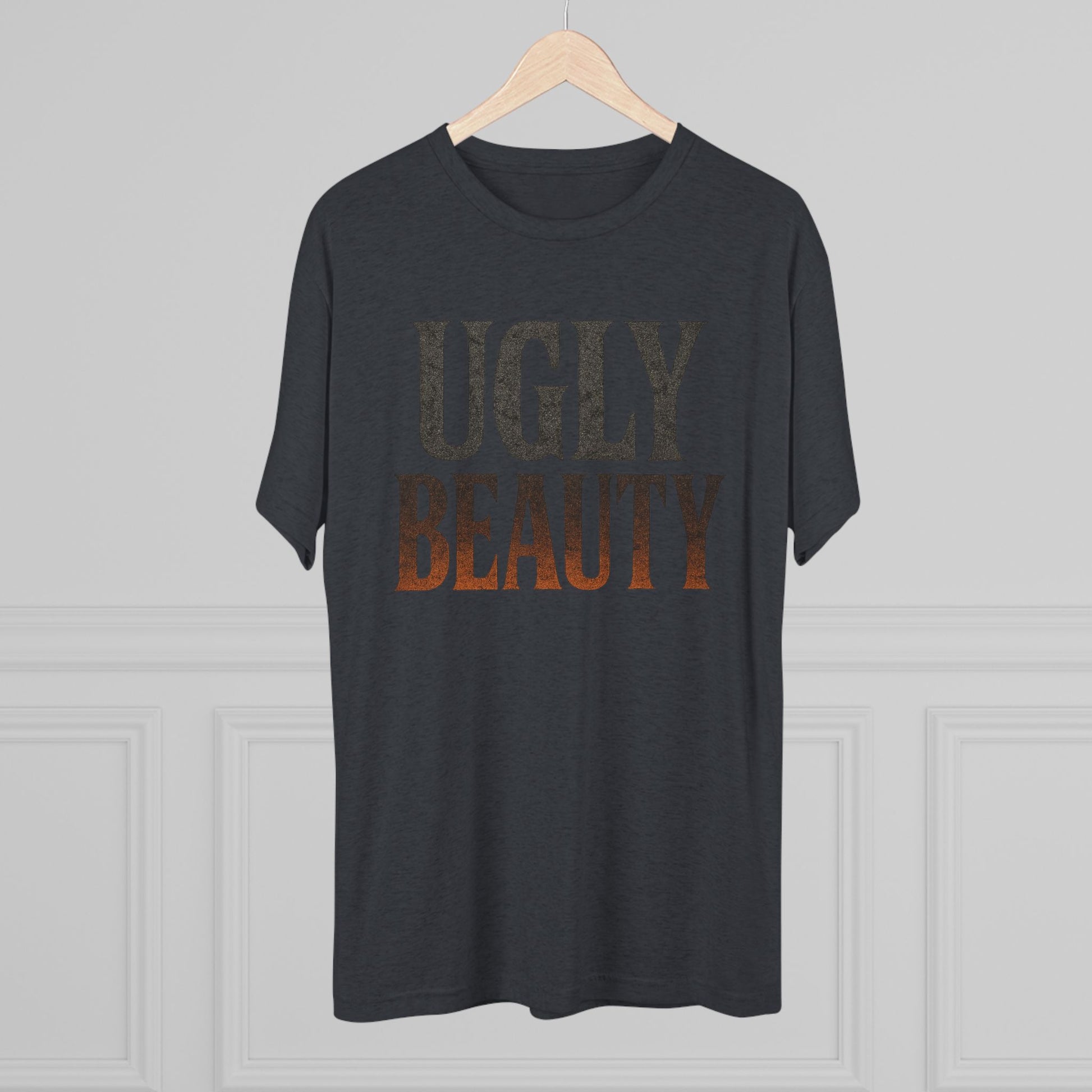Ugly Beauty Unisex Tri-Blend Crew Tee - "Ugly Beauty" T-Shirt, Casual Wear, Gift for Friends, Statement Clothing, Everyday Fashion, Trendy Apparel