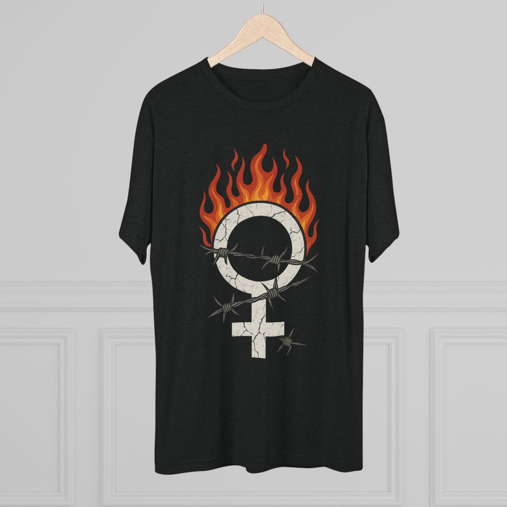 Unleashed Power Women’s Empowerment Graphic Tee – Grunge UNISEX Rebel Aesthetic Bold Feminist Flame Crew Tee, Unisex Shirt, Gender Equality Apparel, Women's Empowerment Gift, Statement T-Shirt, Activism Fashion