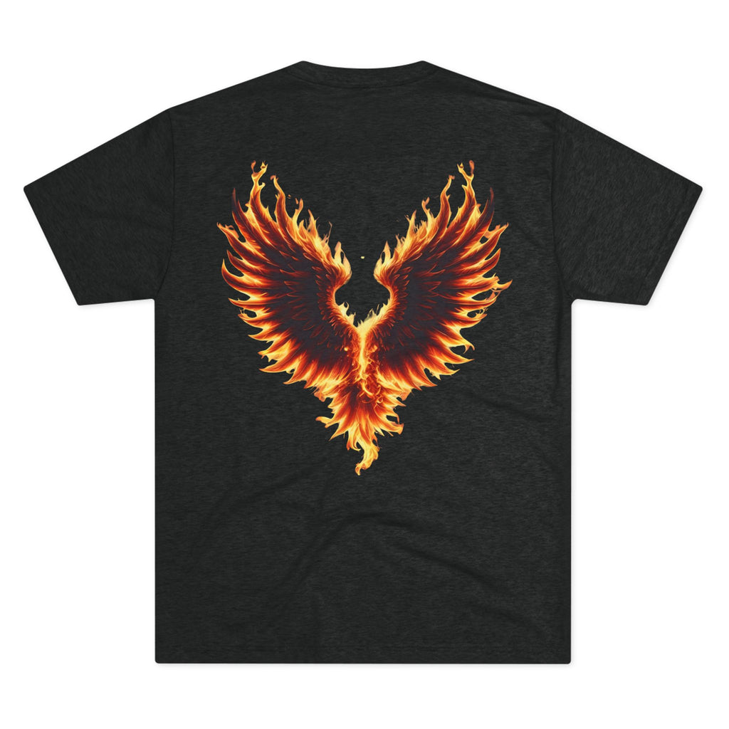 Handle with Care Flammable Phoenix Tee - Unisex Tri-Blend Crew Shirt, Fire Symbol T-Shirt, Graphic Tee, Casual Wear, Unique Gift for Fire Lovers