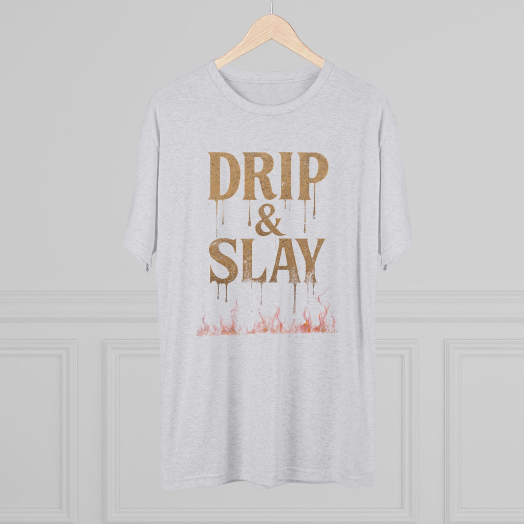 Drip & Slay Fire Unisex Tshirt Crew Printed Tee Shirt - Trendy Style, Graphic Tee, Fashion Statement, Casual Wear, Gift for Her
