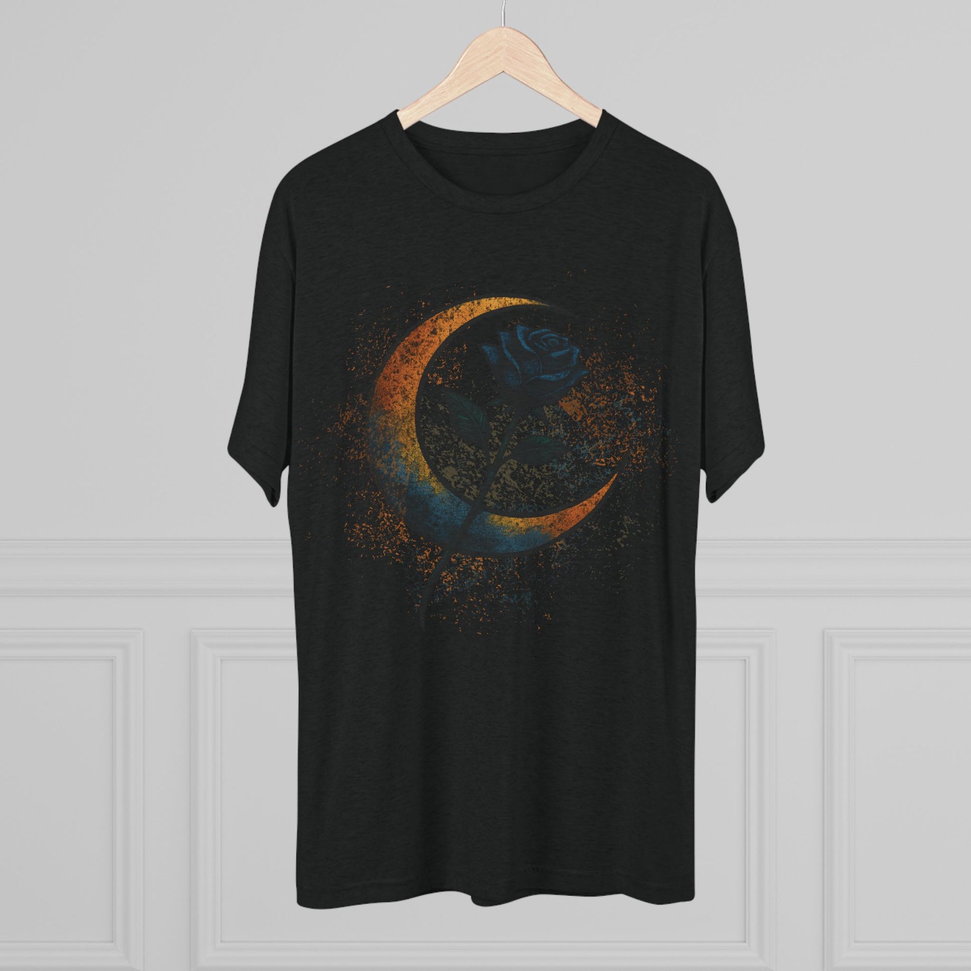 Moonlit Rebellion Unisex Tri-Blend Crew Tee Graphic Printed Tee Shirt