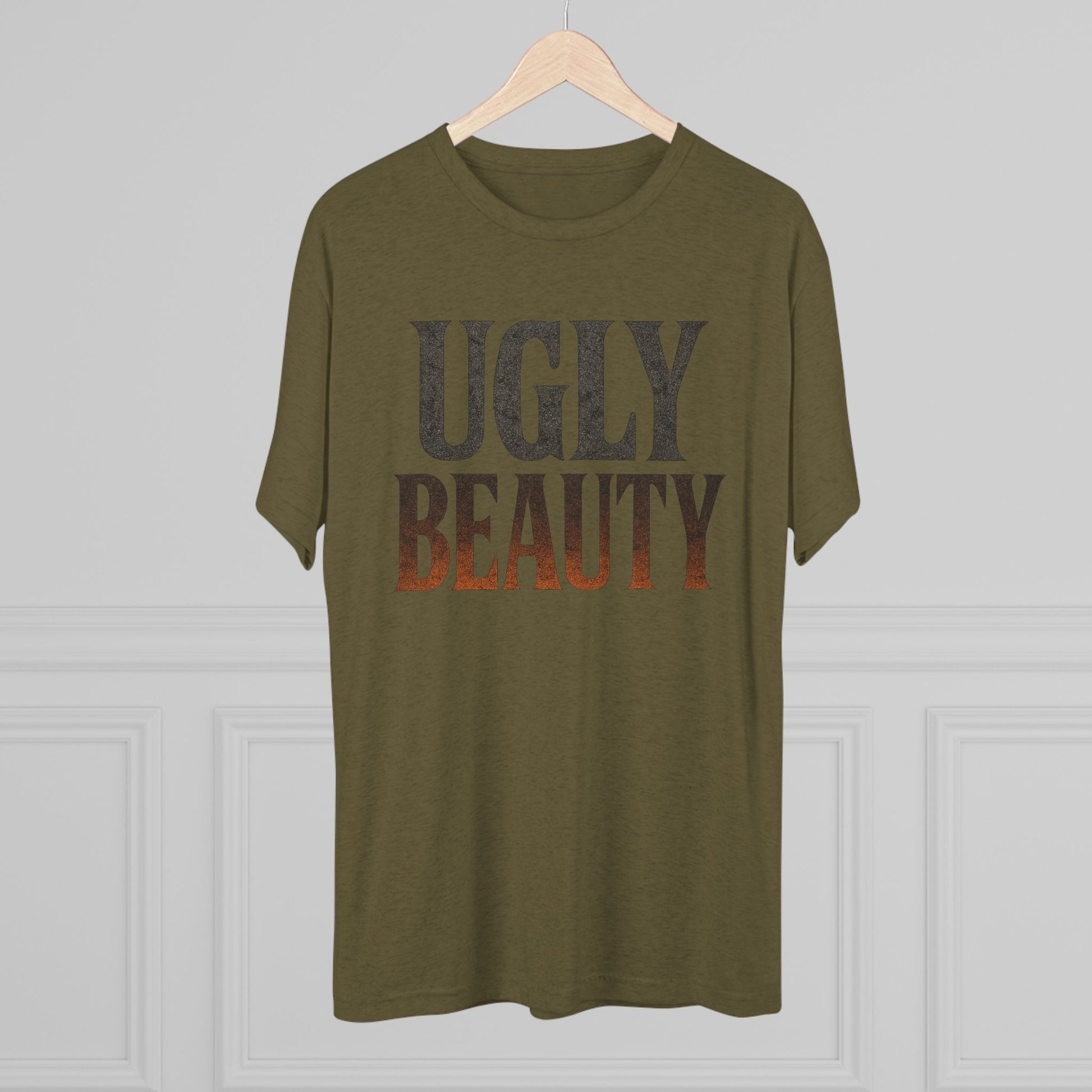 Ugly Beauty Unisex Tri-Blend Crew Tee - "Ugly Beauty" T-Shirt, Casual Wear, Gift for Friends, Statement Clothing, Everyday Fashion, Trendy Apparel