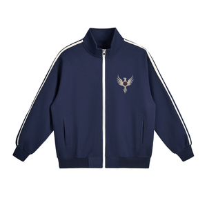 Contrast Side-Stripe Stand Collar  Jacket