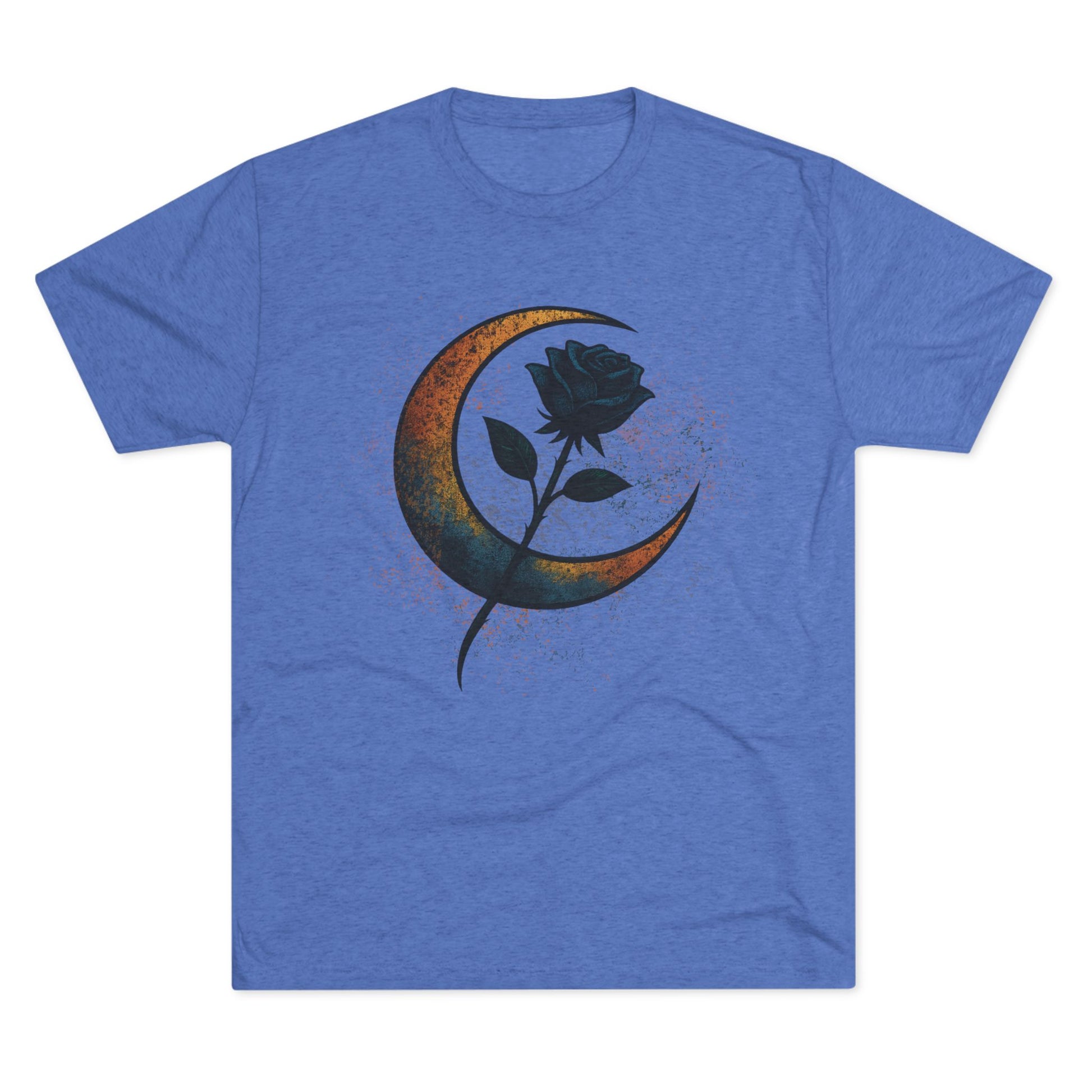 Moonlit Rebellion Unisex Tri-Blend Crew Tee Graphic Printed Tee Shirt