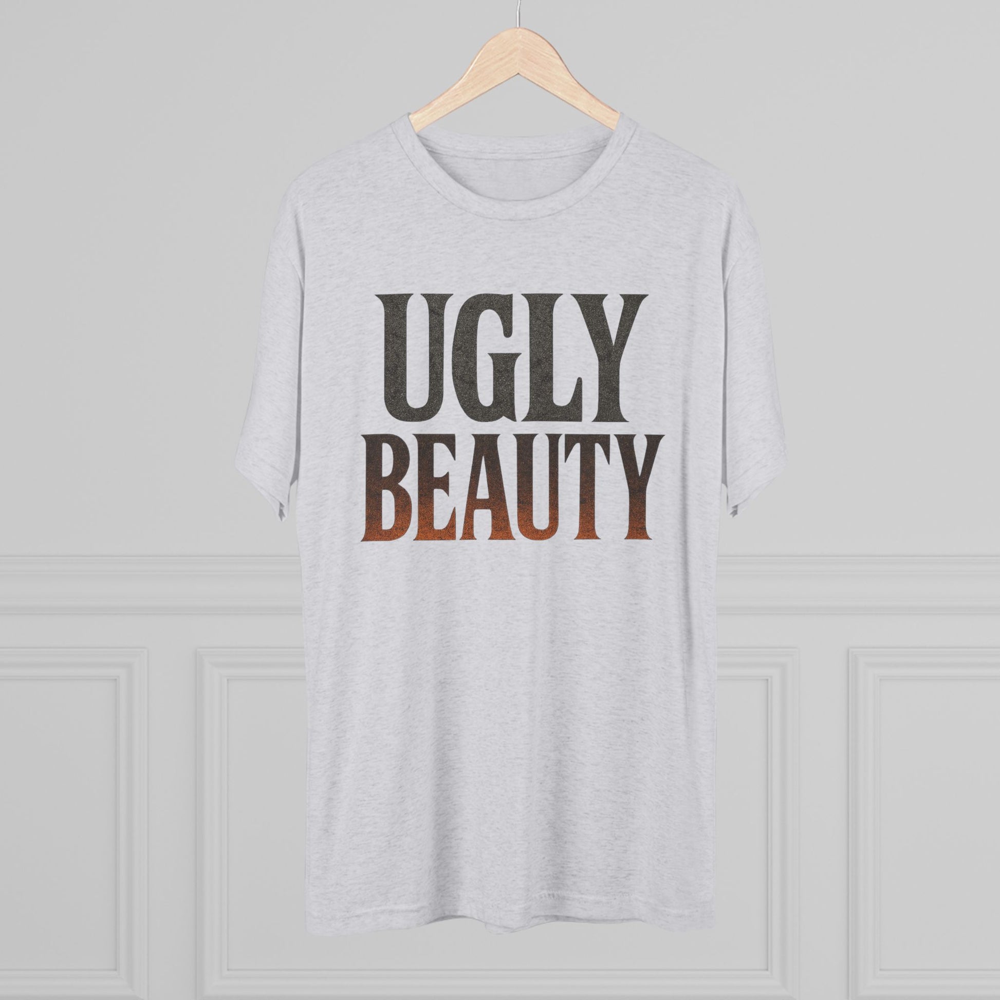 Ugly Beauty Unisex Tri-Blend Crew Tee - "Ugly Beauty" T-Shirt, Casual Wear, Gift for Friends, Statement Clothing, Everyday Fashion, Trendy Apparel