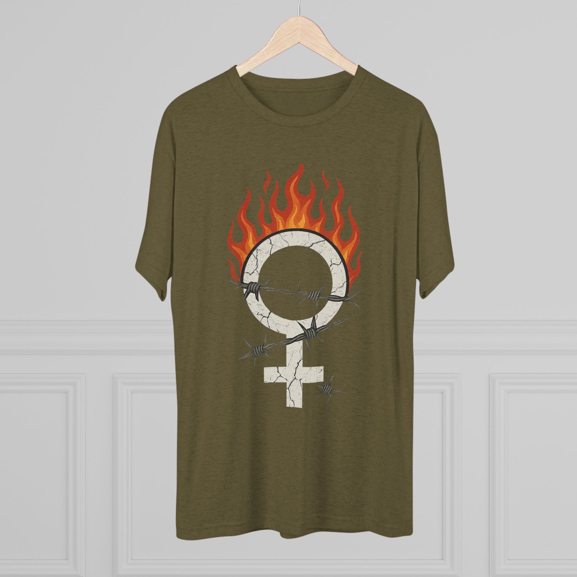 Unleashed Power Women’s Empowerment Graphic Tee – Grunge UNISEX Rebel Aesthetic Bold Feminist Flame Crew Tee, Unisex Shirt, Gender Equality Apparel, Women's Empowerment Gift, Statement T-Shirt, Activism Fashion