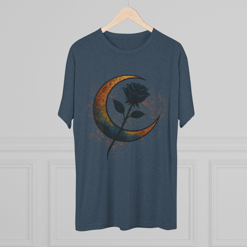 Moonlit Rebellion Unisex Tri-Blend Crew Tee Graphic Printed Tee Shirt