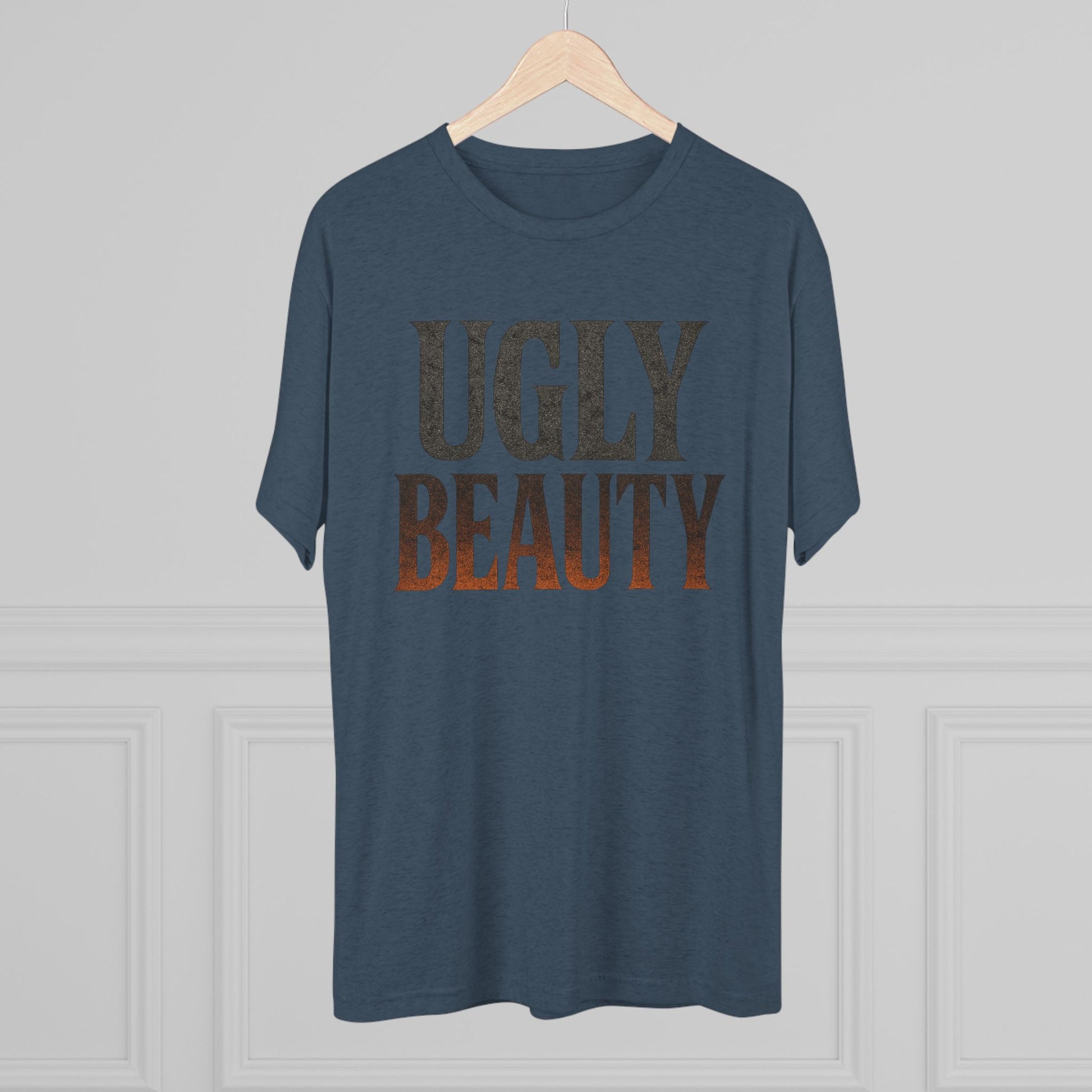 Ugly Beauty Unisex Tri-Blend Crew Tee - "Ugly Beauty" T-Shirt, Casual Wear, Gift for Friends, Statement Clothing, Everyday Fashion, Trendy Apparel