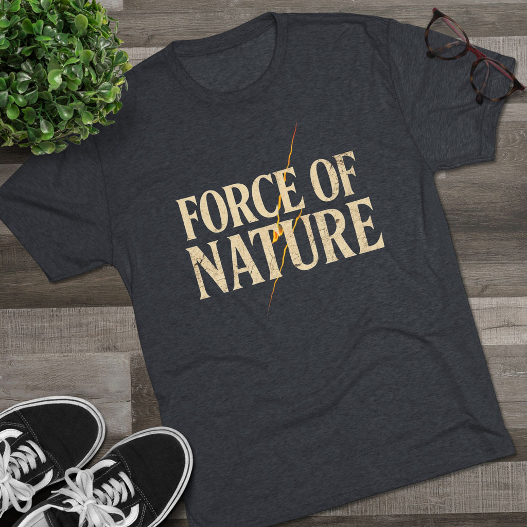 Force of Nature Lighting Bolt Unisex Crew Tee | Eco-Friendly Shirt, Nature Lover Gift, Casual Tee, Outdoor Adventure Wear, Inspirational Apparel