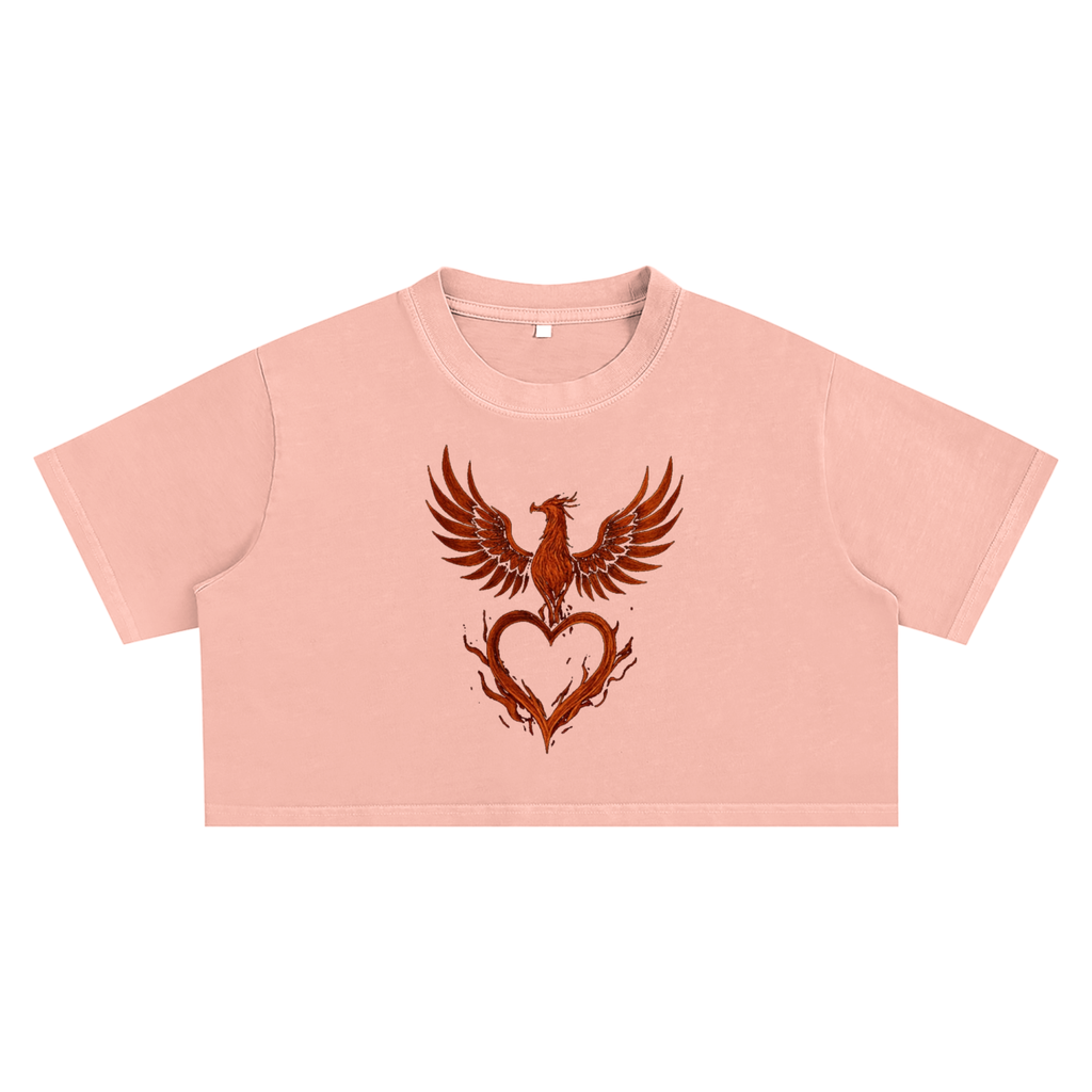 Break Free Empire Phoenix Snow Washed Crop Top | Phoenix Collection