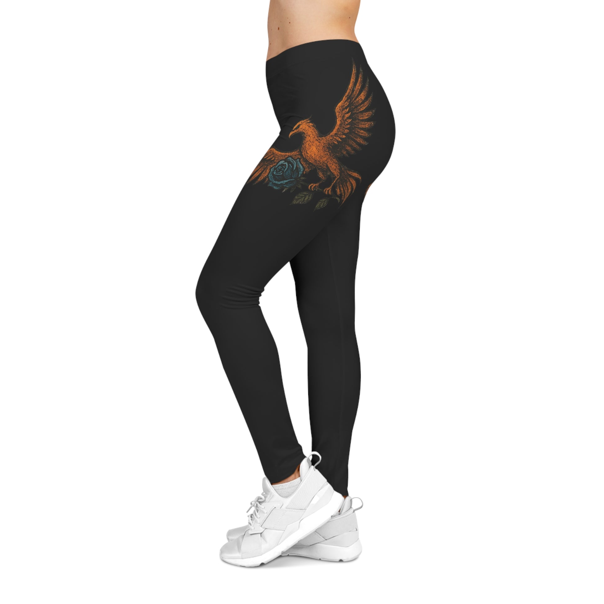 Holding the Impossible Phoenix Wings Stretchy Leggings | Comfortable Activewear, Yoga Pants, Gym Leggings, High-Waisted Tights, Fitness Gifts