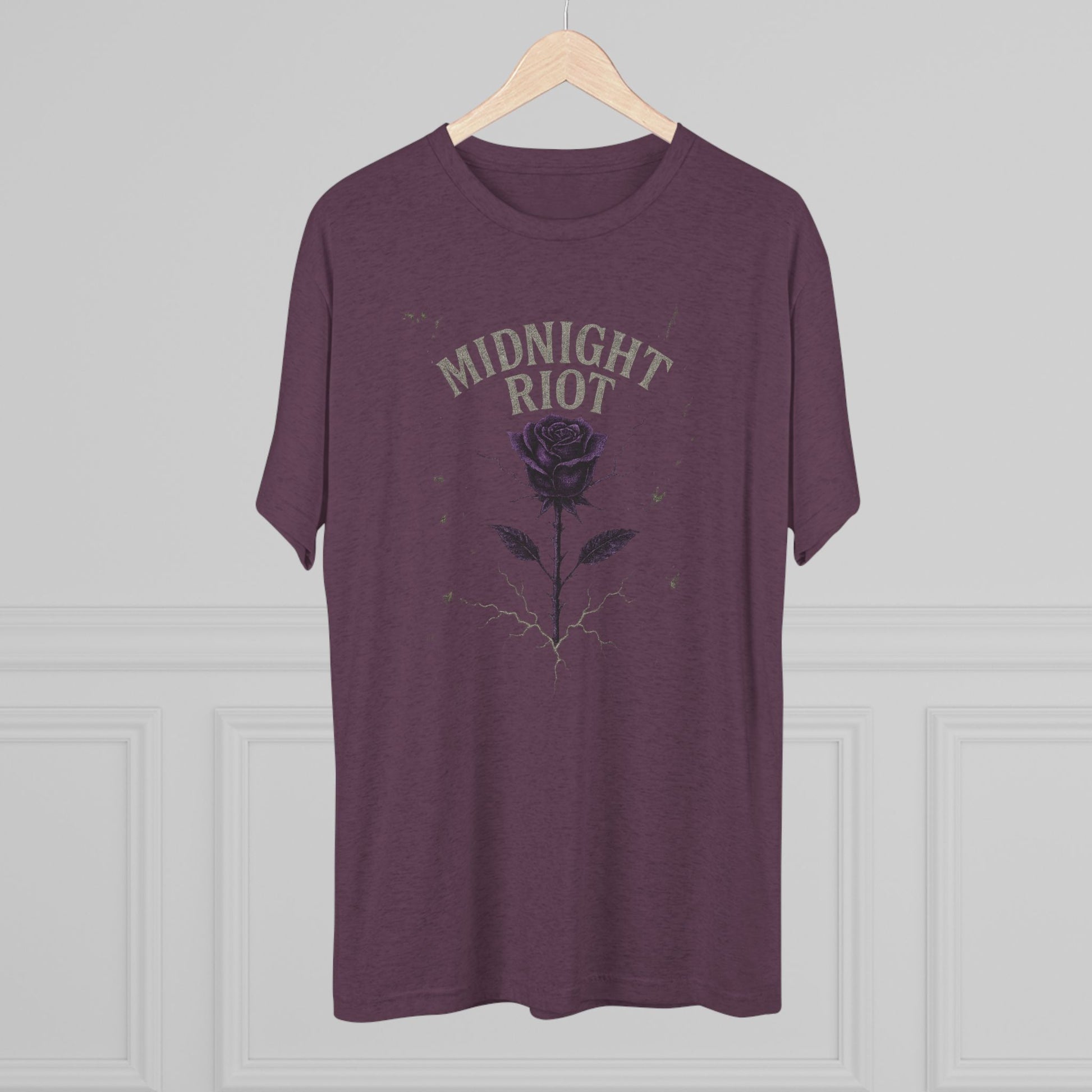 Midnight Riot Unisex Crew Tee, Casual Graphic Shirt, Music Festival Top, Gothic Style T-Shirt, Gift for Alternative Fashion