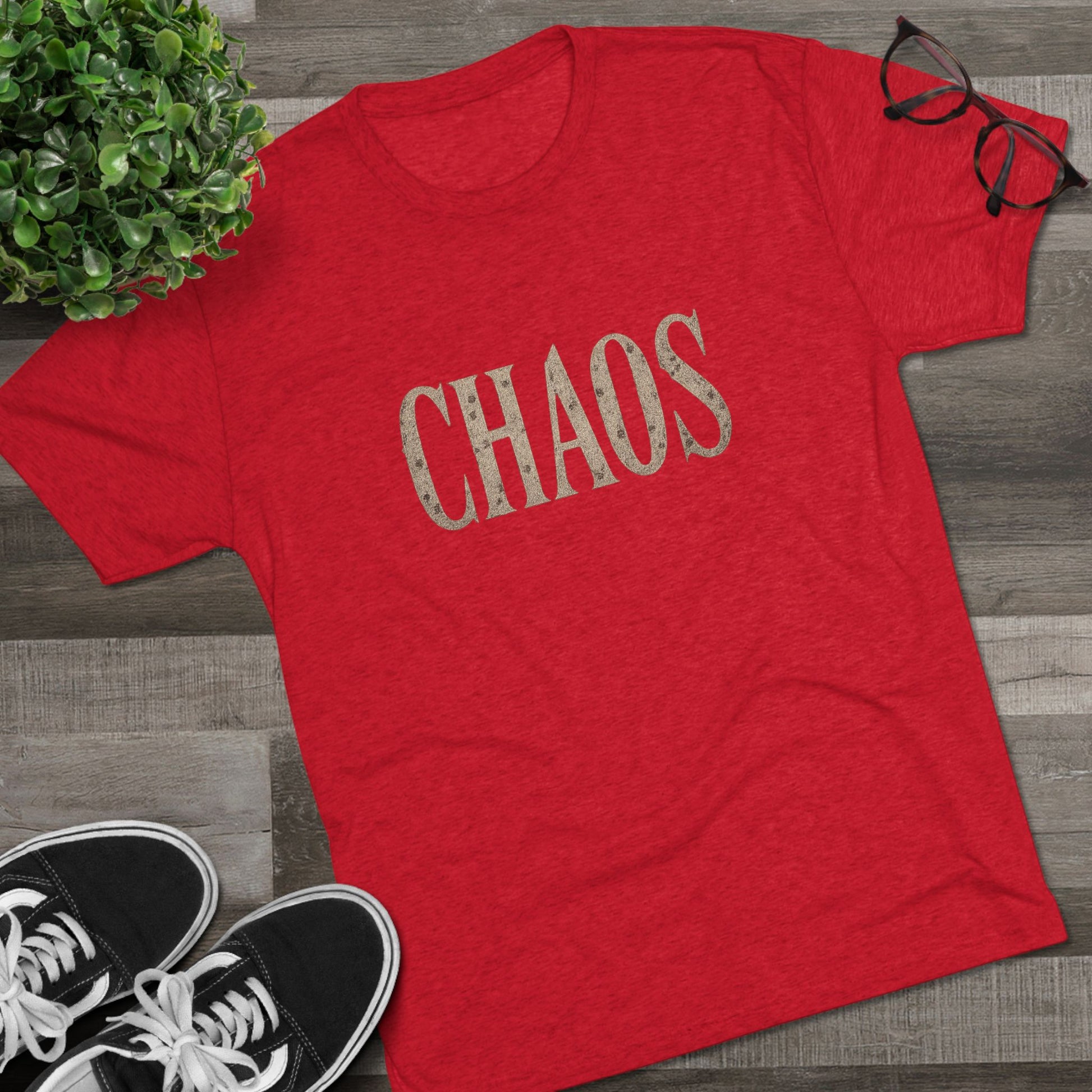 Chaos Unisex Crew Tee - Casual Style, Everyday Wear, Gift for Friends, Fun Fashion Statement, Relaxed Vibes