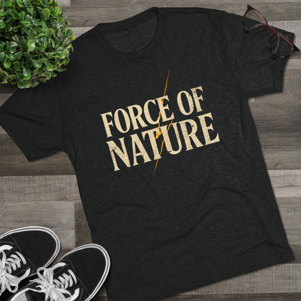 Force of Nature Lighting Bolt Unisex Crew Tee | Eco-Friendly Shirt, Nature Lover Gift, Casual Tee, Outdoor Adventure Wear, Inspirational Apparel