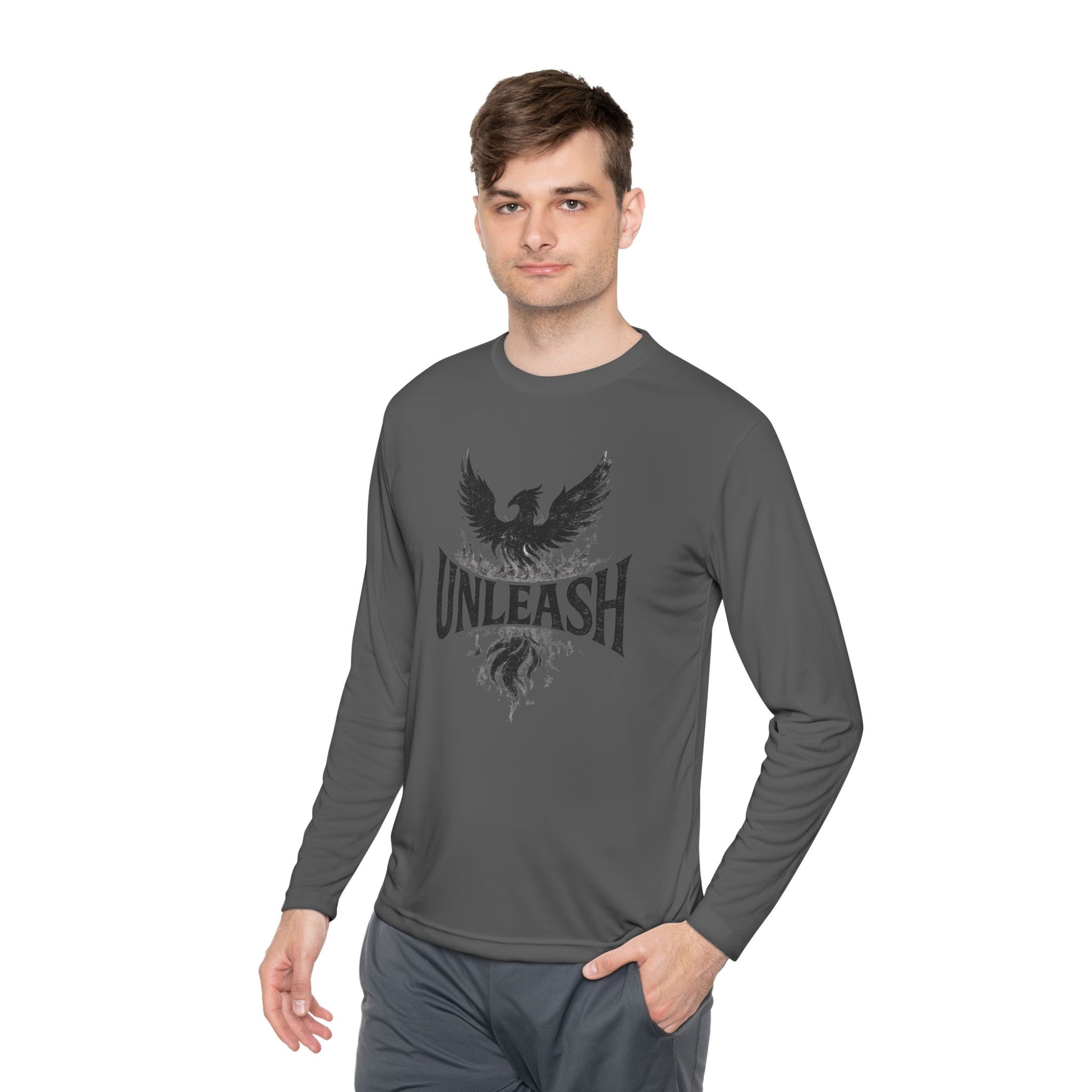 Unleash Your Spirit Long Sleeve Tee, Motivational T-Shirt, Gift for Fitness Lovers, Cool Relaxed Top, Unisex Casual Wear