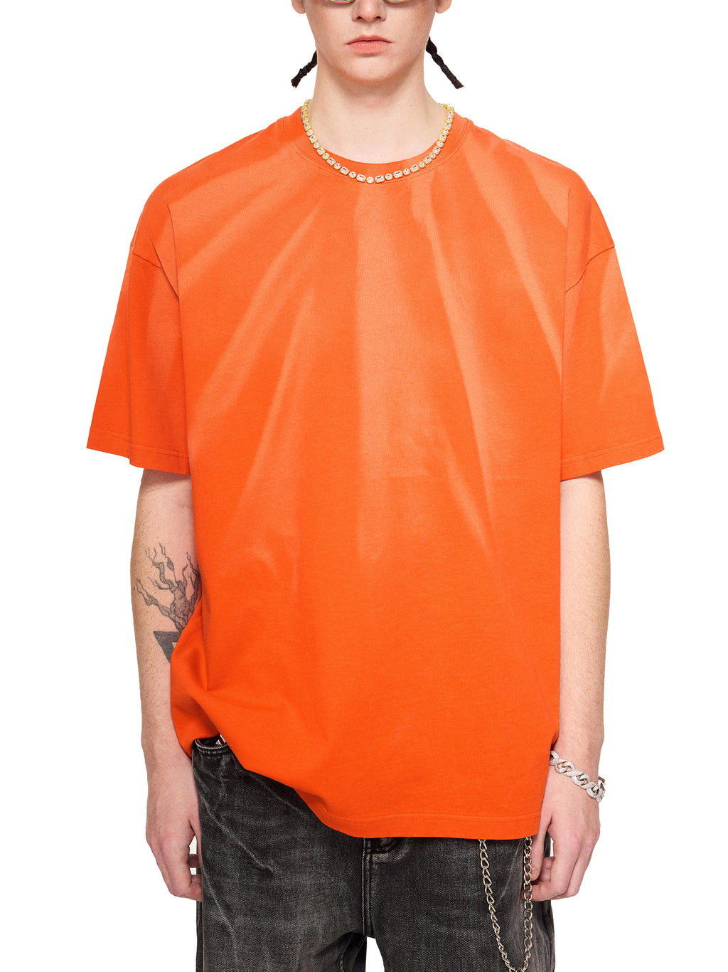 She Rises in Fire Hand-Scrunched Sunfade T-Shirt