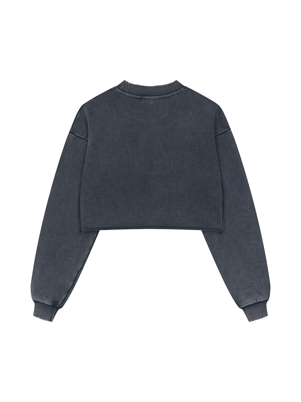 Holding the Proof Snow Washed Raw Edge Cropped Sweatshirt