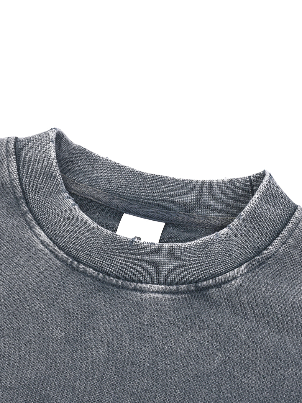 Holding the Proof Snow Washed Raw Edge Cropped Sweatshirt