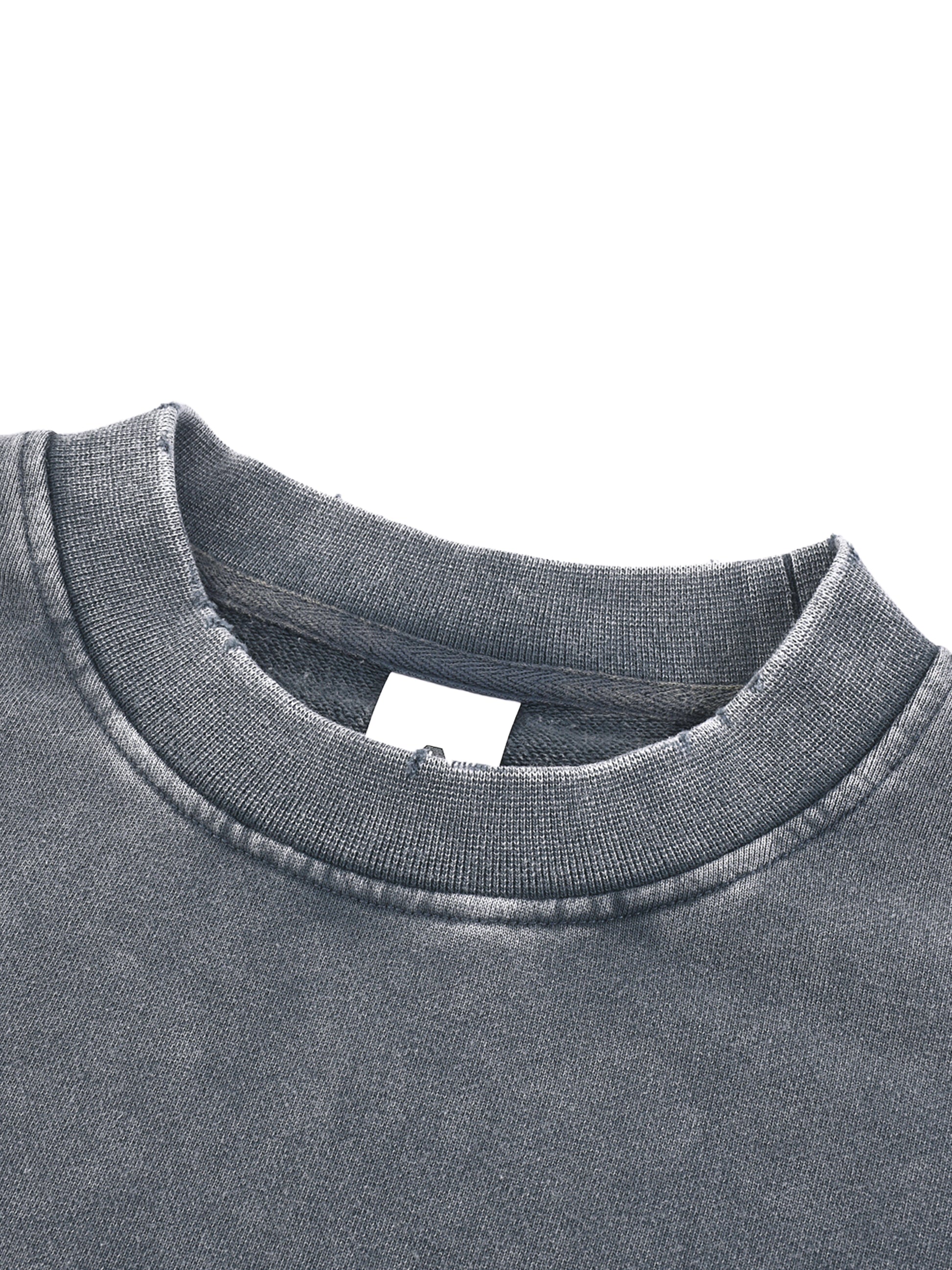 Holding the Proof Snow Washed Raw Edge Cropped Sweatshirt